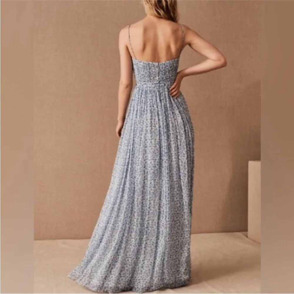 Sachin + Babi Rose Dress Dusty Blue Floral Print - Picture 2 of 10